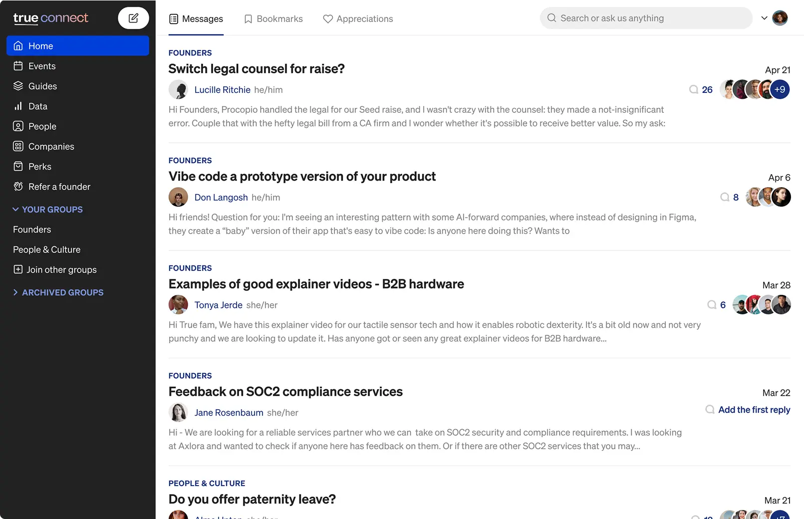 Screenshot of the application